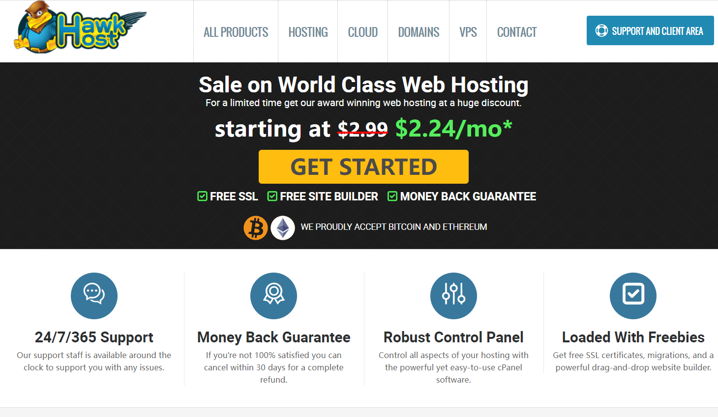 Hawkhost(老鹰主机):香港/新加坡vps,1核/1GB内存/30GB SSD/2TB流量/200Mbps带宽,/月