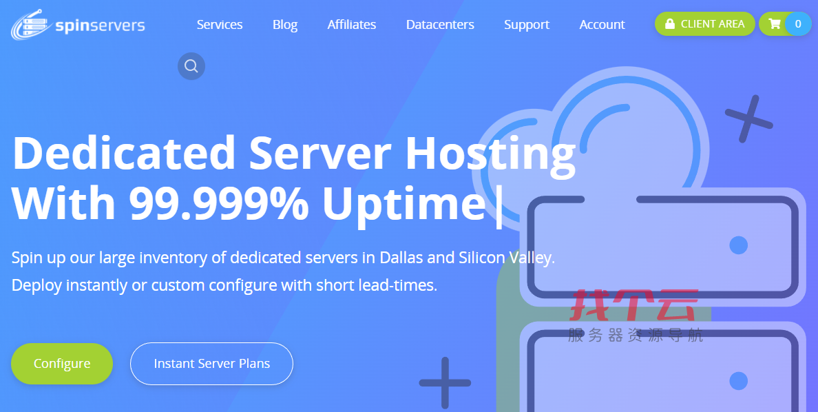 Spinservers: 美国达拉斯/圣何塞服务器 Spinservers 2*E5-2630Lv3/64G内存/1.6TB SSD硬盘/10Gbps带宽,/月起